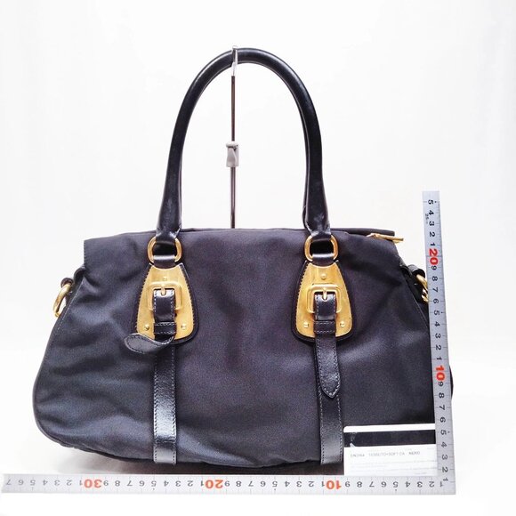 Prada Hand Bag Black Nylon mon650-102925 - Picture 2 of 16